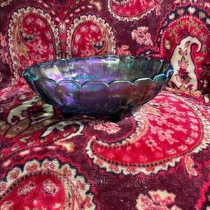Carnival rainbow glass fruit bowl